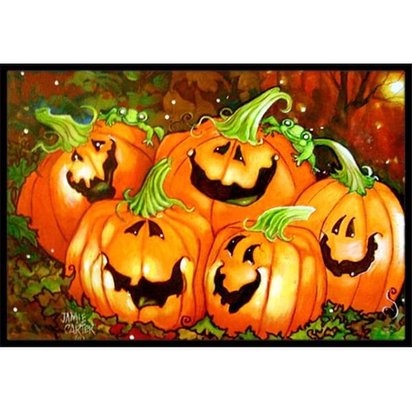 Jensendistributionservices Such A Glowing Personality Pumpkin Halloween Indoor & Outdoor Mat; 18 x 27 in. MI253136 - main